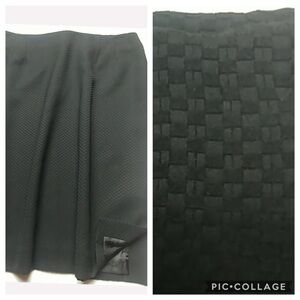 Isabel & Nina: Checker jacquard pencil skirt slits